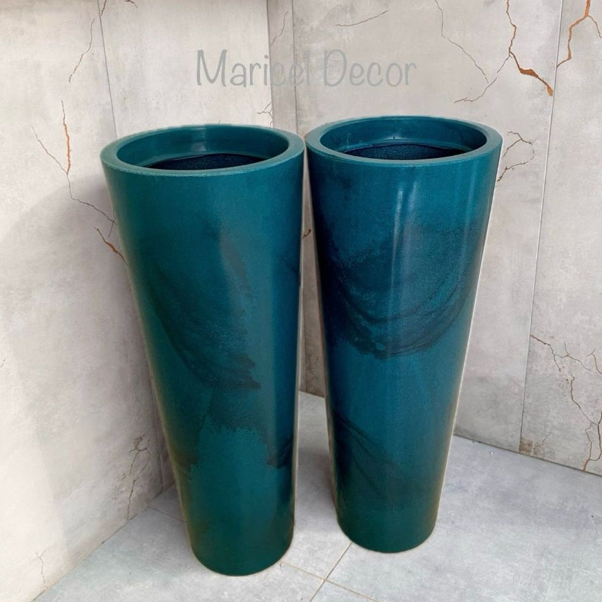 Pack de 2 Maceteros Ibiza Marmolizado